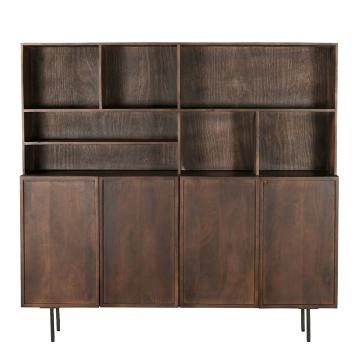 Livingfurn Elan Brown 180cm - Bruin - Metaal-Opbergkasten-Livingfurn