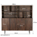 Livingfurn Elan Brown 180cm - Bruin - Metaal-Opbergkasten-Livingfurn