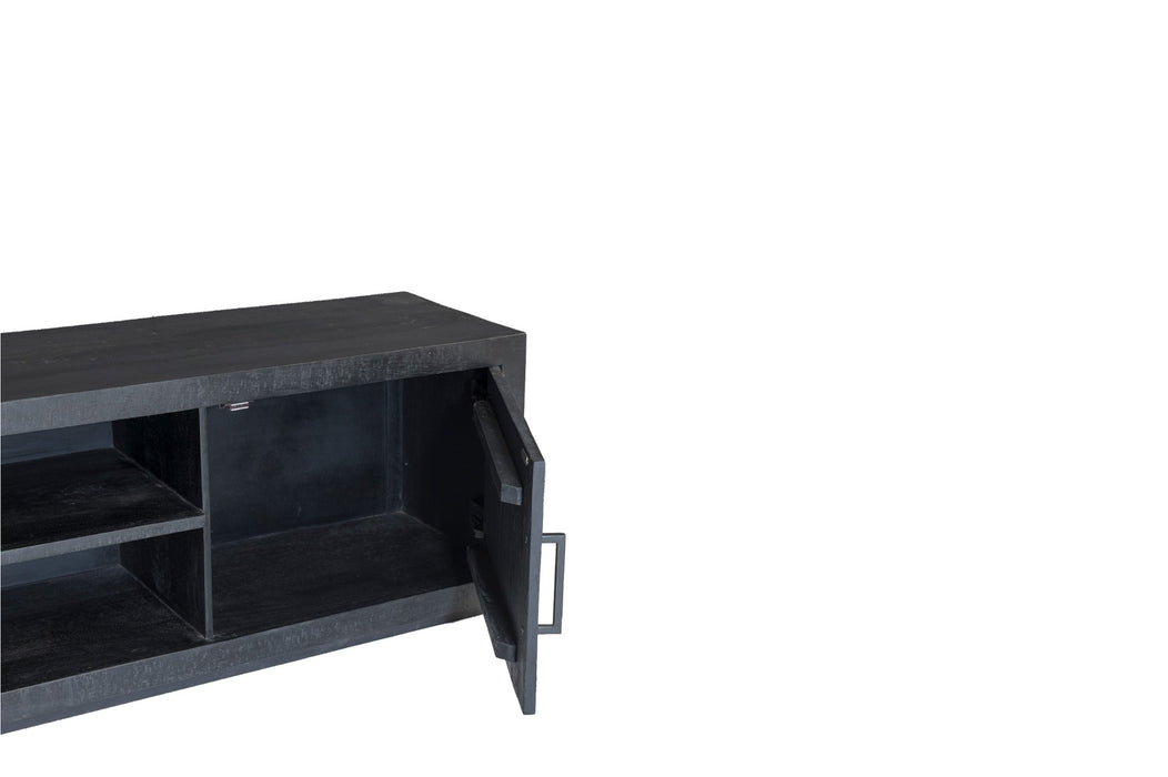 Livingfurn Jaxx Black 150cm - Zwart - Mangohout-Dressoirs-Livingfurn