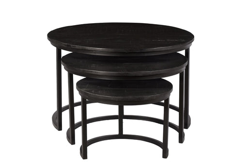 Livingfurn Jerrel Kala Set of 3 - Zwart - Metaal-Eettafels-Livingfurn