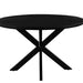 Livingfurn Jesper Round Black 130cm - Naturel - Metaal-Eettafels-Livingfurn