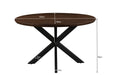 Livingfurn Jesper Round Brown 130cm - Naturel - Metaal-Eettafels-Livingfurn
