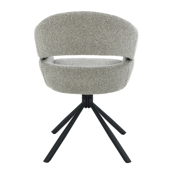 Livingfurn Linn Taupe - Bruin - Metaal-Eetkamerstoelen-Livingfurn