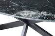 Livingfurn Marble Oval Spider Black 180cm - Zwart - Metaal-Eettafels-Livingfurn