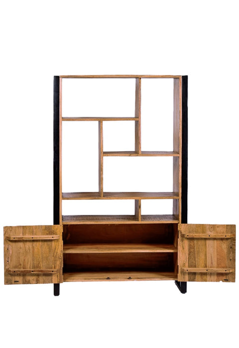 Livingfurn Nairobi 110cm - Naturel - Metaal-Vakkenkasten-Livingfurn