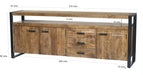 Livingfurn Nairobi 210cm - Naturel - Metaal-Dressoirs-Livingfurn