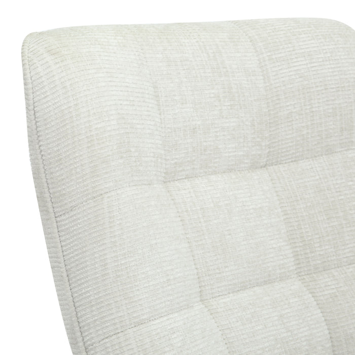 Livingfurn Naomi Pearl - Wit, Zwart - Metaal-Fauteuils-Livingfurn