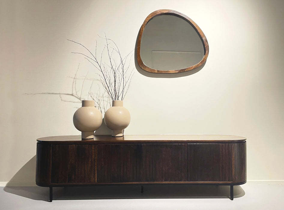 Livingfurn Noor Walnut 170cm - Bruin - Metaal-Dressoirs-Livingfurn