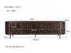 Livingfurn Noor Walnut 210cm - Bruin - Metaal-Dressoirs-Livingfurn