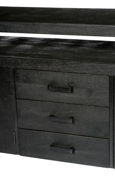 Livingfurn Norris 210 cm - Zwart - Metaal-Dressoirs-Livingfurn