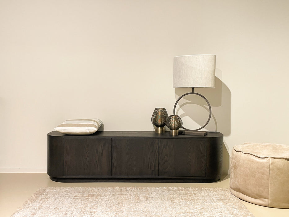 Livingfurn Novero Espresso 180cm - Bruin - Eiken-Dressoirs-Livingfurn