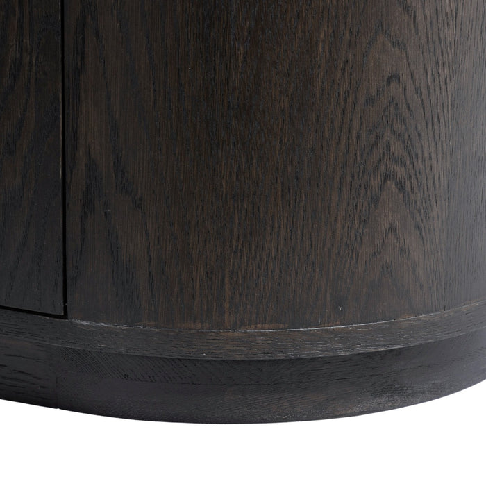 Livingfurn Novero Espresso 220cm - Bruin - Eiken-Dressoirs-Livingfurn