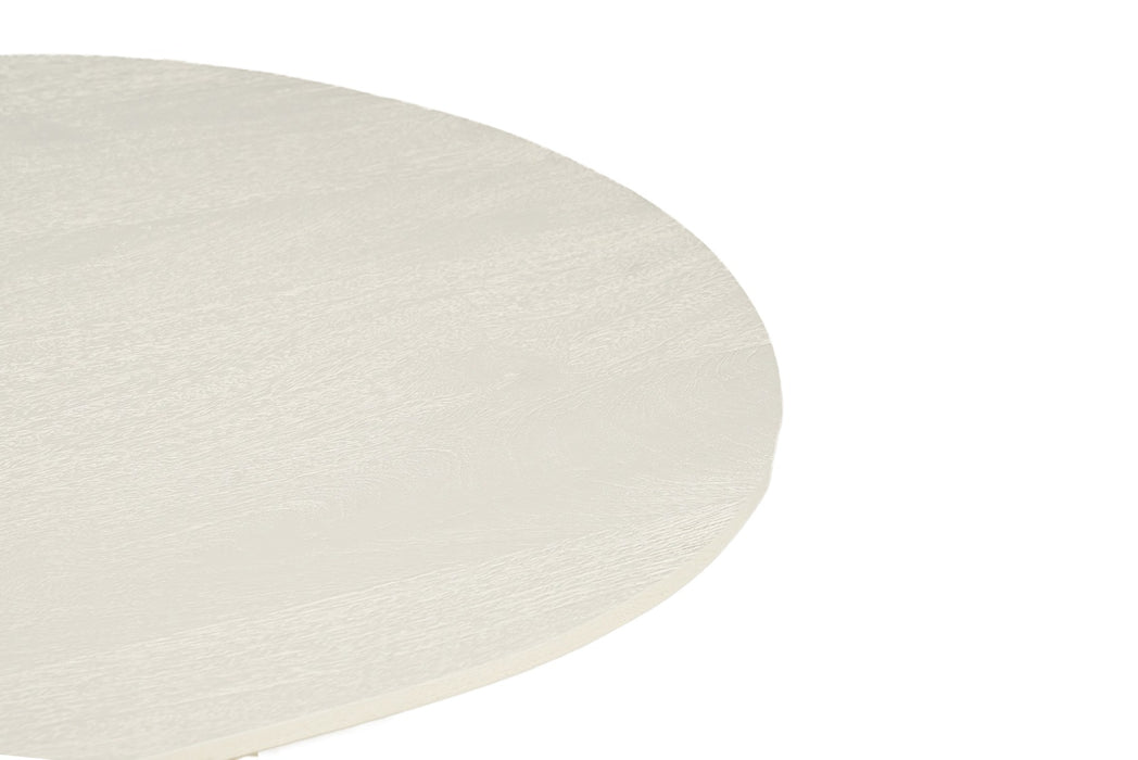 Livingfurn Patrice 80cm - Crème wit - Mangohout-Eettafels-Livingfurn