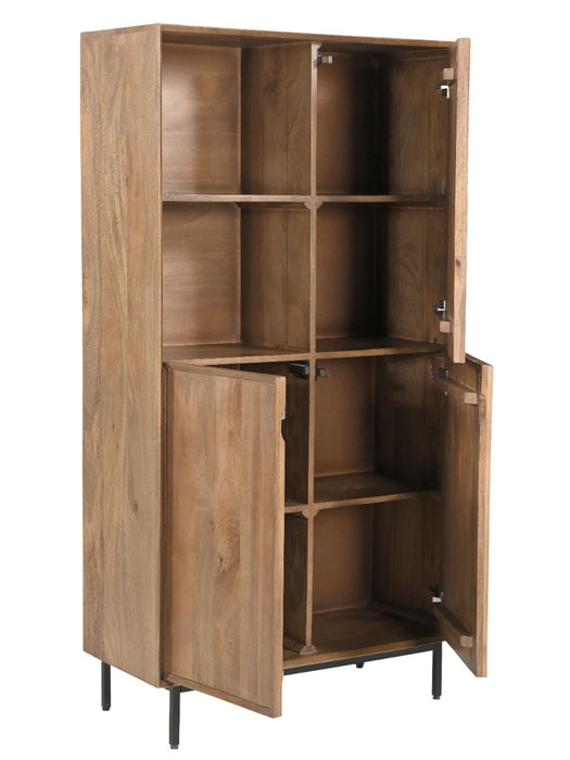 Livingfurn Ravenstein 90cm - Naturel - Metaal-Opbergkasten-Livingfurn