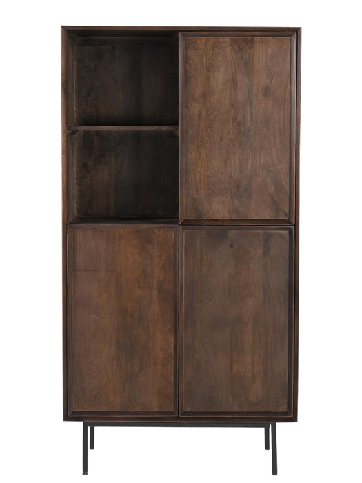 Livingfurn Ravenstein Brown 90cm - Bruin - Metaal-Opbergkasten-Livingfurn