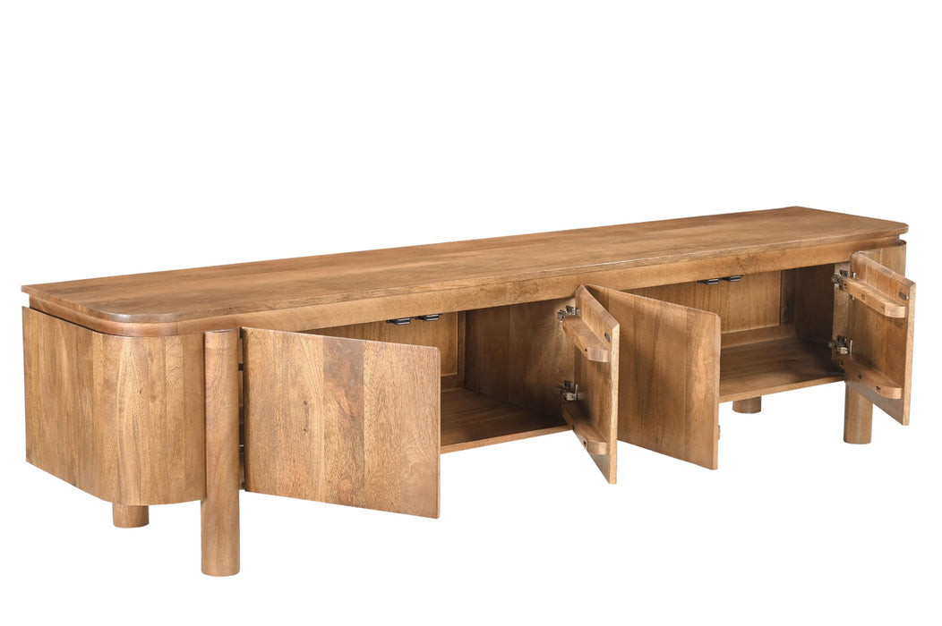 Livingfurn Salano 210 cm - Naturel - Mangohout-Dressoirs-Livingfurn