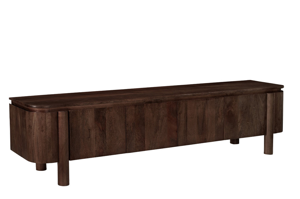 Livingfurn Salano Brown 210 cm - Bruin - Mangohout-Dressoirs-Livingfurn