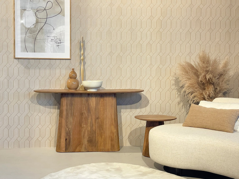 Livingfurn Salvator 140cm - Bruin - Mangohout-Eettafels-Livingfurn