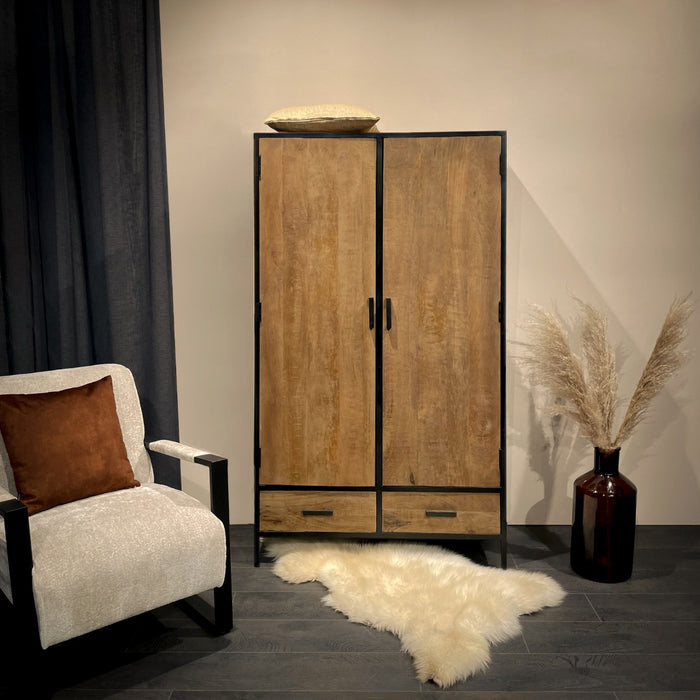 Livingfurn Sturdy 100cm - Naturel - Metaal-Opbergkasten-Livingfurn