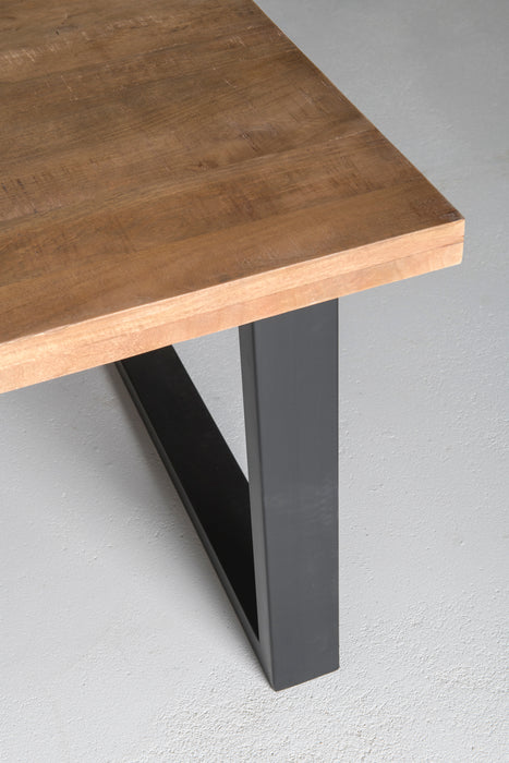 Livingfurn Sturdy U 160x90 cm - Naturel - Metaal-Eettafels-Livingfurn