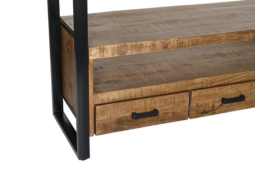 Livingfurn TV- Nairobi High 150 cm - Naturel - Metaal-TV-meubels-Livingfurn