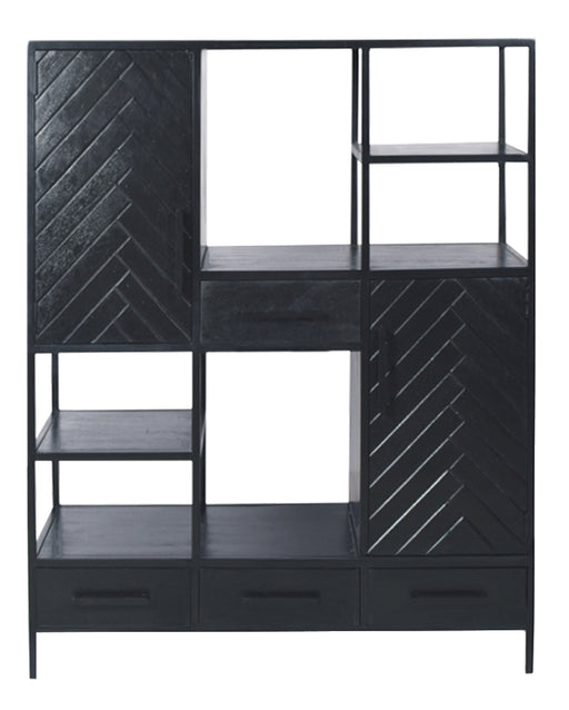 Livingfurn York 160cm - Zwart - Metaal-Vakkenkasten-Livingfurn