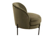 Lounge Chair Round Textile/Metal Green-Fauteuils-J-Line