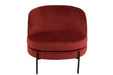 Lounge Chair Round Textile/Metal Stone Red-Fauteuils-J-Line