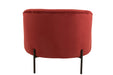 Lounge Chair Round Textile/Metal Stone Red-Fauteuils-J-Line