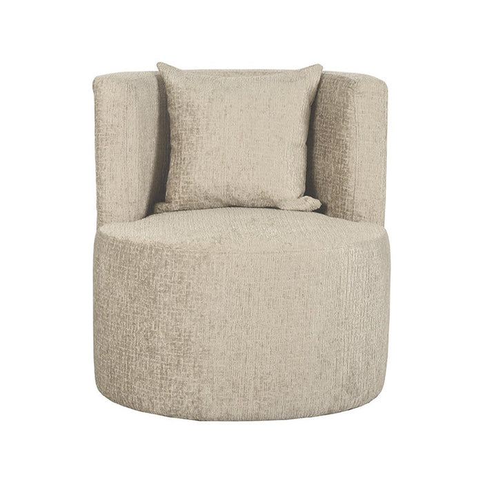 Lounge -Eetkamerstoel Evy - Beige - Velvet 65 cm-Fauteuils-LABEL51