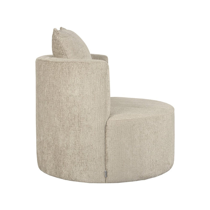 Lounge -Eetkamerstoel Evy - Beige - Velvet 90 cm-Fauteuils-LABEL51