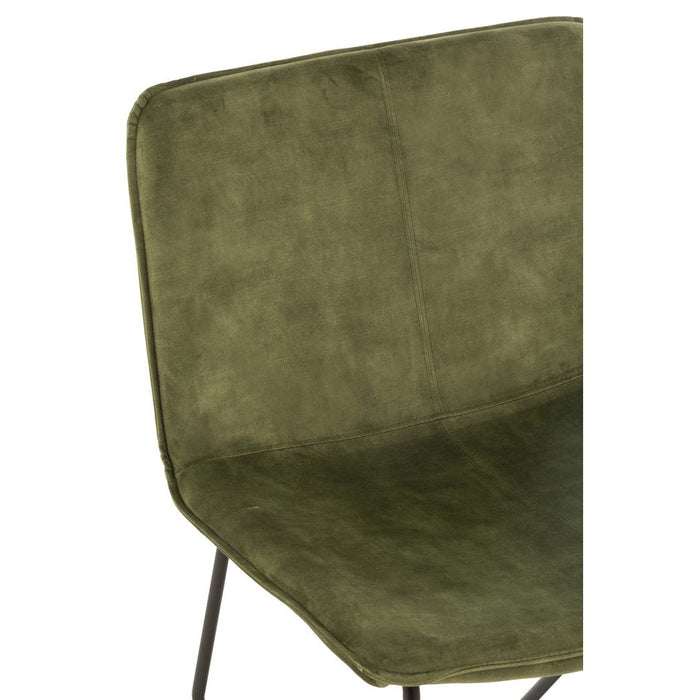 Lounge Fauteuil Isabel Metaal | Textiel Green-Fauteuils-J-Line