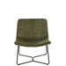 Lounge Fauteuil Isabel Metaal | Textiel Green-Fauteuils-J-Line