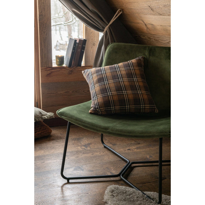 Lounge Fauteuil Isabel Metaal | Textiel Green-Fauteuils-J-Line