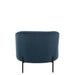 Lounge Fauteuil Rond Textiel | Metaal Blue-Fauteuils-J-Line