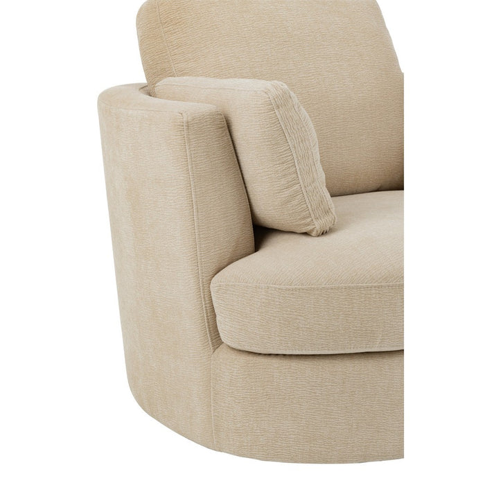 Lounge Fauteuil Swiv Poplar Hout | Foam Beige-Fauteuils-J-Line