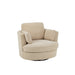 Lounge Fauteuil Swiv Poplar Hout | Foam Beige-Fauteuils-J-Line