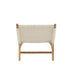 Lounger + Kussen Woven Plastic | Teak Wit-Buitenstoel-J-Line