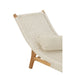 Lounger + Kussen Woven Plastic | Teak Wit-Buitenstoel-J-Line