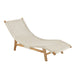 Lounger + Kussen Woven Plastic | Teak Wit-Buitenstoel-J-Line