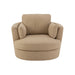 Loungestoel Swiv hout/textiel beige-Fauteuils-J-Line