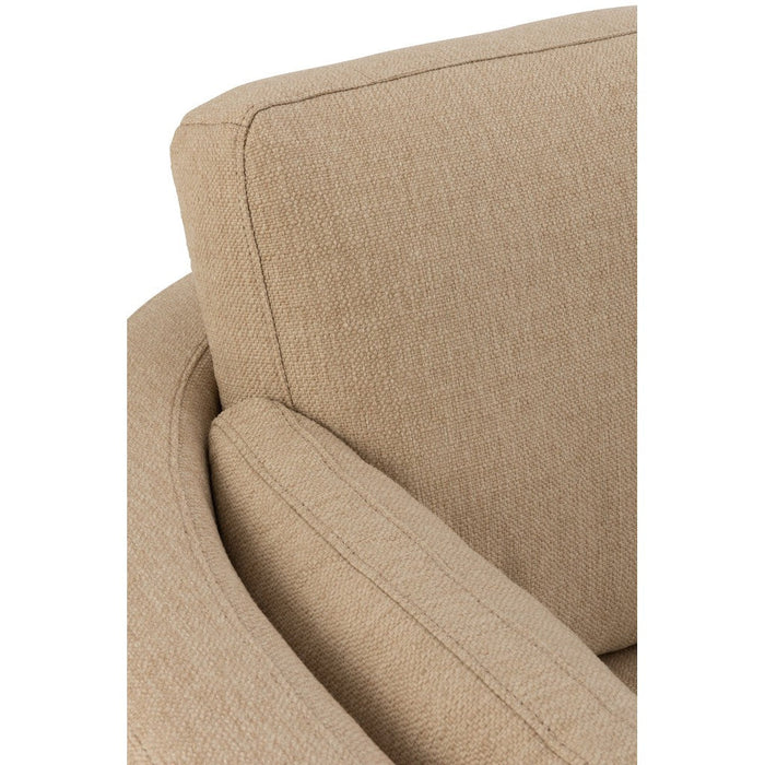 Loungestoel Swiv hout/textiel beige-Fauteuils-J-Line