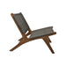 Loungestoel tuin Rio - 66x80x65 - off wit/naturel - Teak/bananenblad-Tuinstoelen-HSM Collection