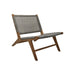 Loungestoel tuin Rio - 66x80x65 - off wit/naturel - Teak/bananenblad-Tuinstoelen-HSM Collection