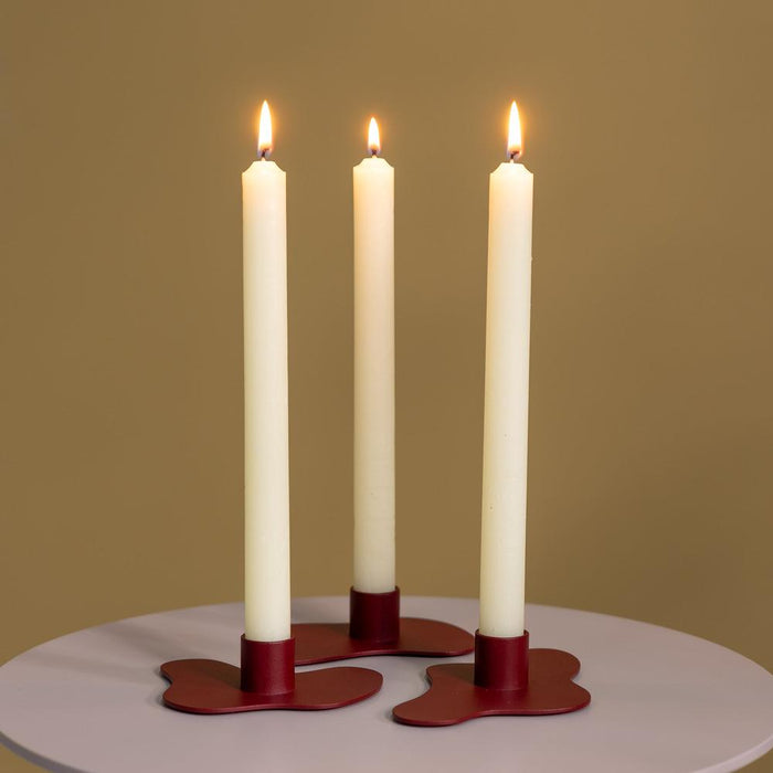MELT Kandelaar set van 3 - Burgundy Spinder Design-Kandelaars-Spinder