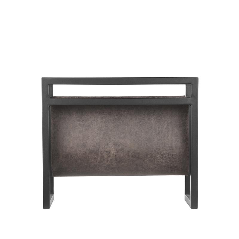 Magazinehouder Antraciet Leder - 45x20x38 cm-Lichtbronnen-LABEL51