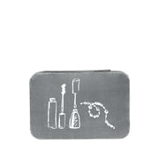 Make-Up opbergkist Antiek Grijs Metaal - 21x15x9 cm-Opbergdozen en manden-LABEL51
