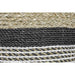 Mandenset Malibu - zwart/naturel/wit - raffia/zeegras - set van 3-Opbergdozen en manden-HSM Collection