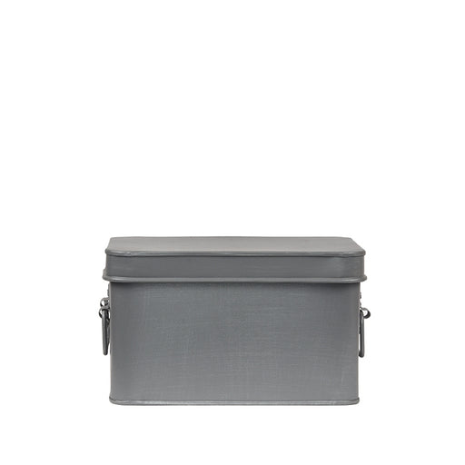 Media Opbergkist Antiek Grijs Metaal M 22x17x13 cm-Opbergdozen en manden-LABEL51