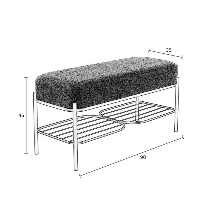 Milou Bankje Grijs - Een Tijdloze Aanvulling op Uw Interieur-Bankjes-Creating Home